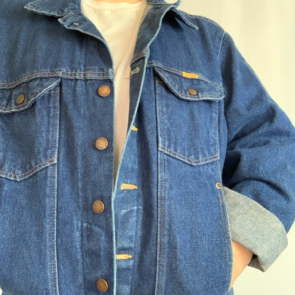 VINTAGE Rustler jean jacket, sz XL